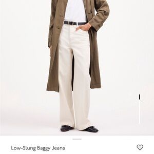 Madewell Low Slung Baggy Jeans in Vintage Ivory